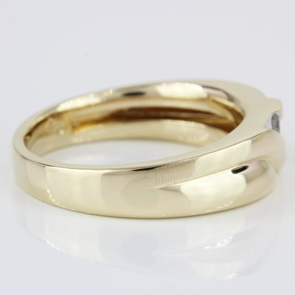 Vintage 10k Yellow Gold Men's Diamond Wedding Band Ring by SHR Jewelry - Picture 3 of 6